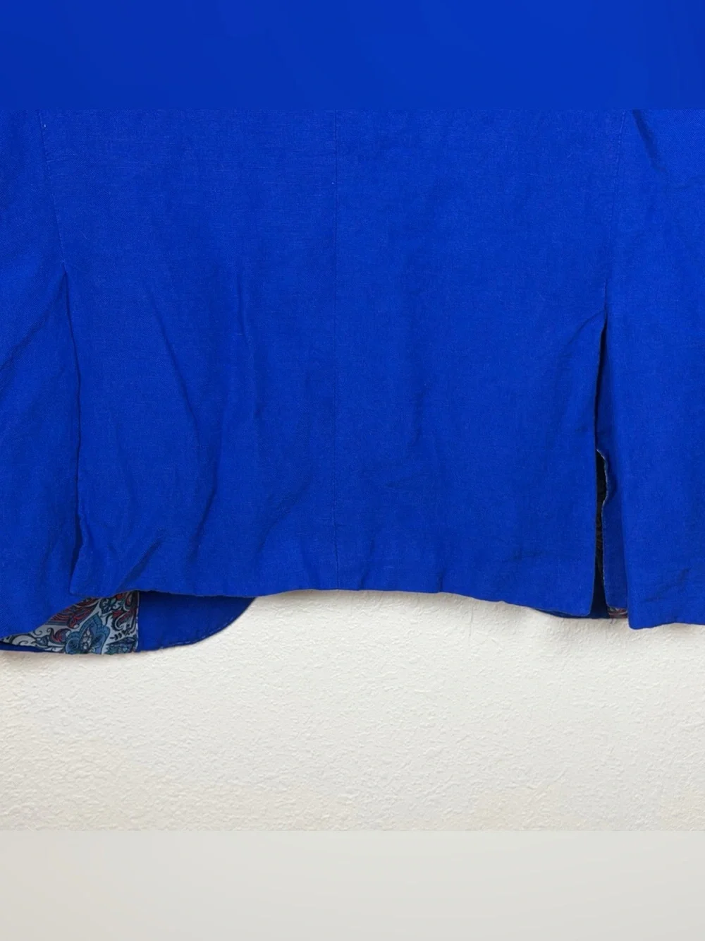 Tailor Byrd 42” Royal Blue Linen Blend Sports Coat Preppy Ivy League Resort